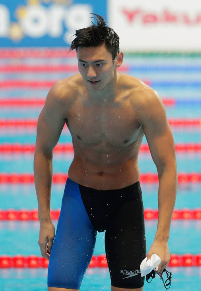 KAZAN, RUSSIA - AUGUST 06: Zetao Ning of China leaves the pool after the Men's 100m Freestyle Final on day thirteen of the 16th FINA World Championships at the Kazan Arena on August 6, 2015 in Kazan, Russia. (Photo by Adam Pretty/Getty Images)